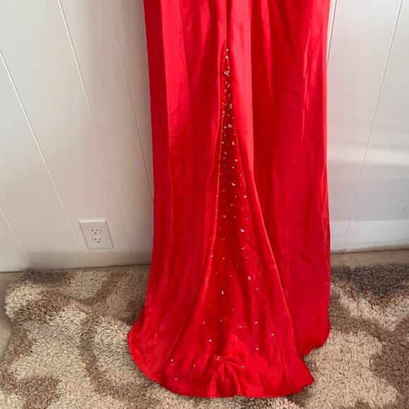 Red Jeweled Prom Dress - Picture 5 of 9